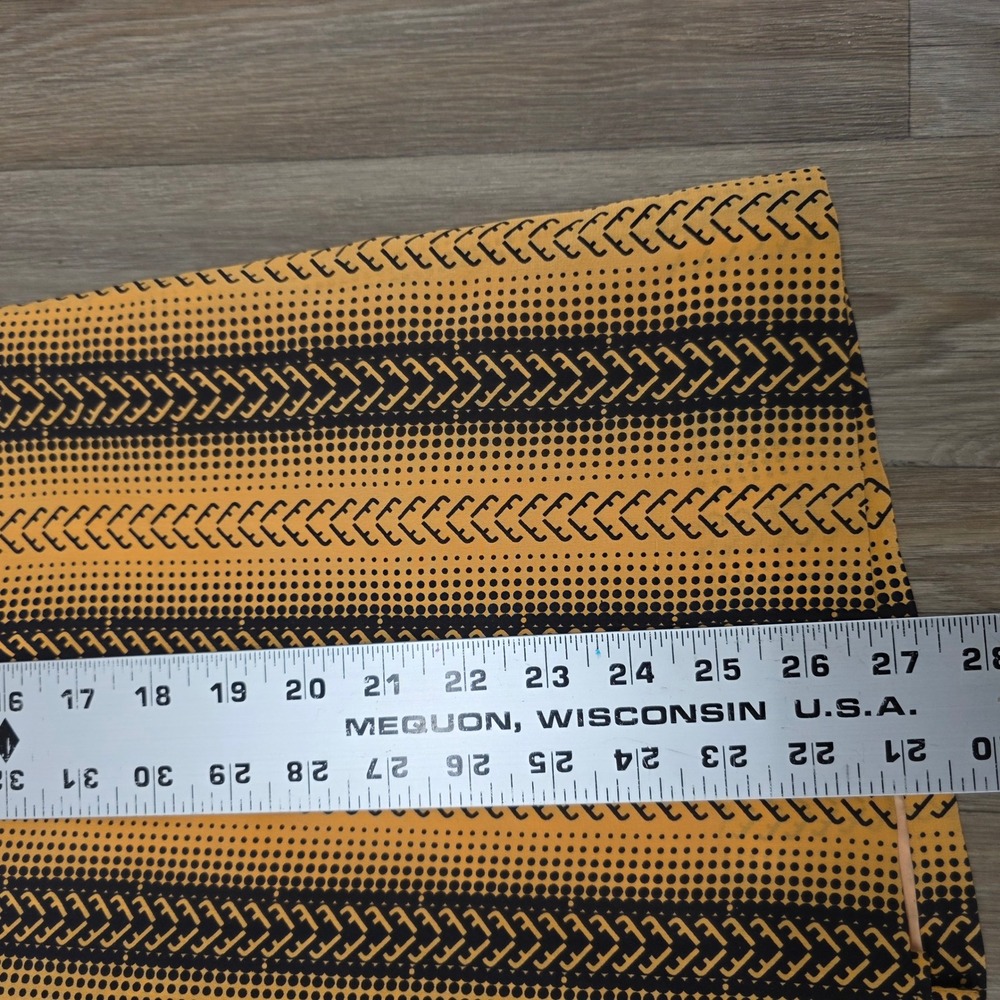 Salvatore‎ Ferragamo Vintage Size 6 Silk Skirt Orange Black Geometric Stripe - Picture 6 of 7
